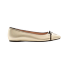 Valentino VLogo Signature Ballerina In Laminated Nappa 05mm Platinum
