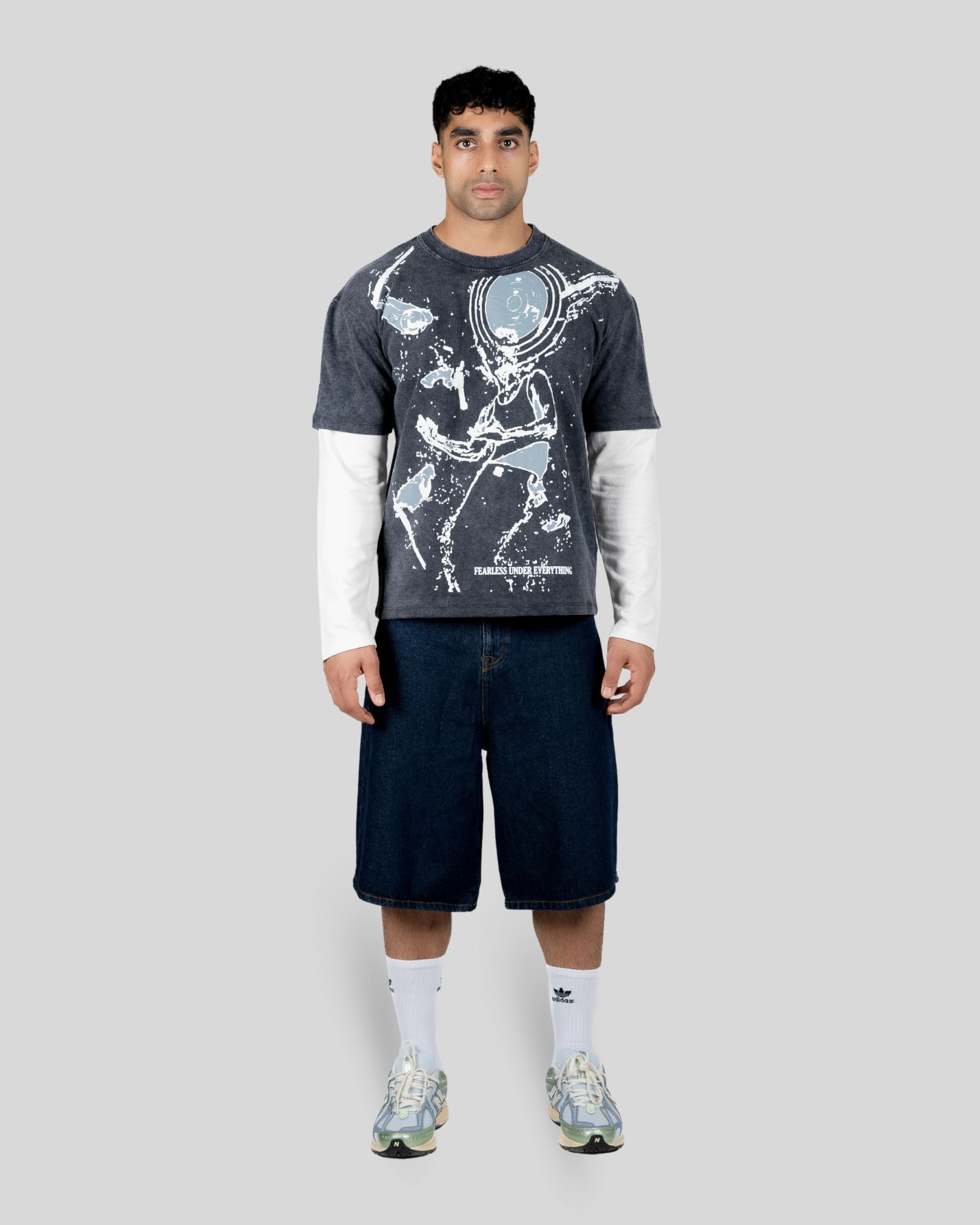DOUBLE LAYERED TARGET TEE Fearlessundereverything