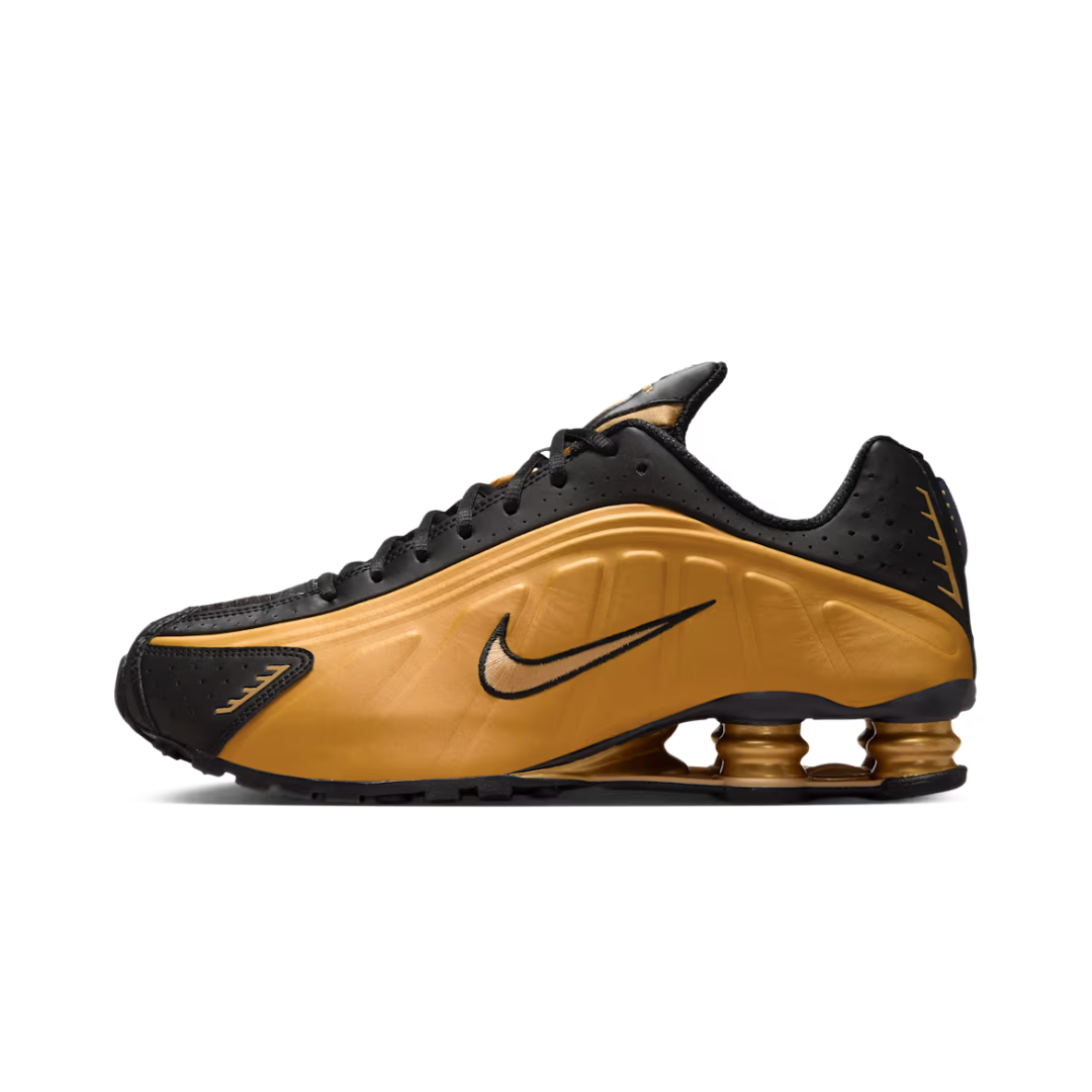 Nike Shox R4 Metallic Gold Black (2025)
