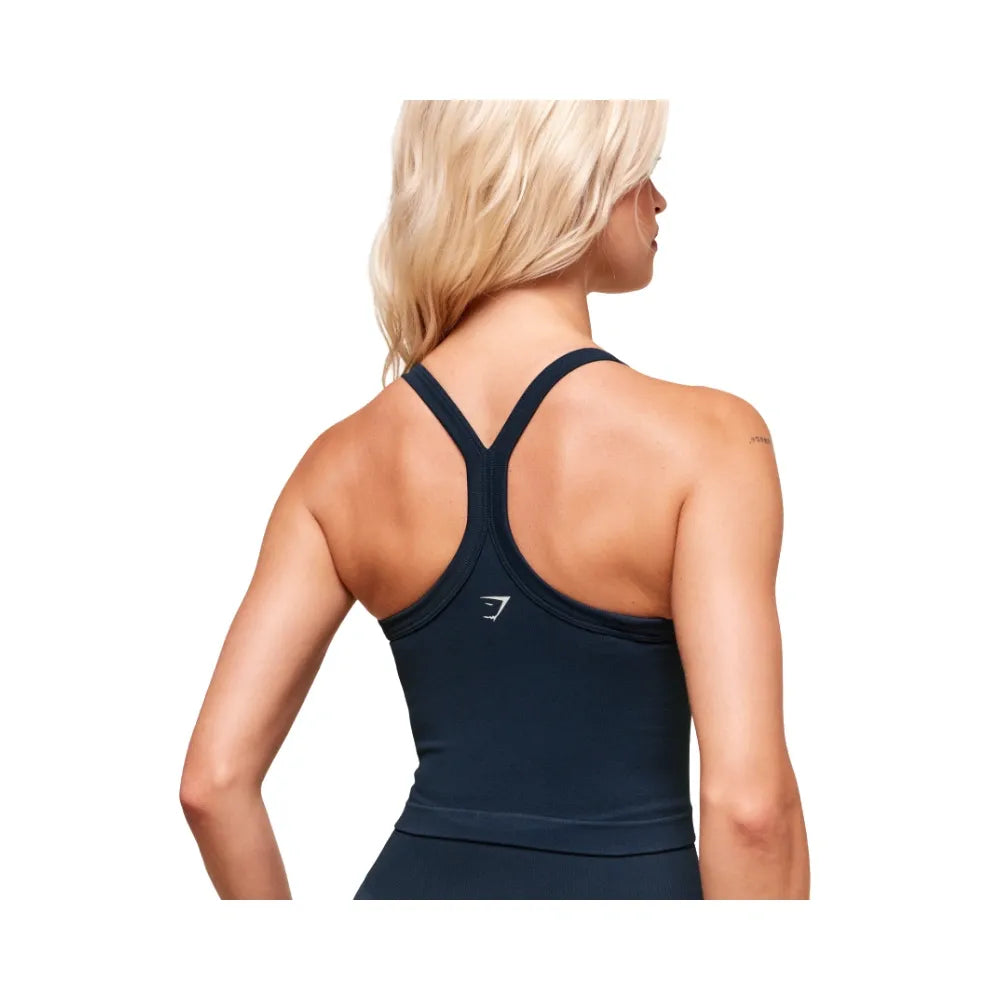 Gymshark Everyday Seamless Ribbed Midi Top Navy