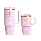 Stanley 1913 x LoveShackFancy Holiday The Quencher Details ProTour Tumbler Set 2-pack Baby Bow Pink Peppermint