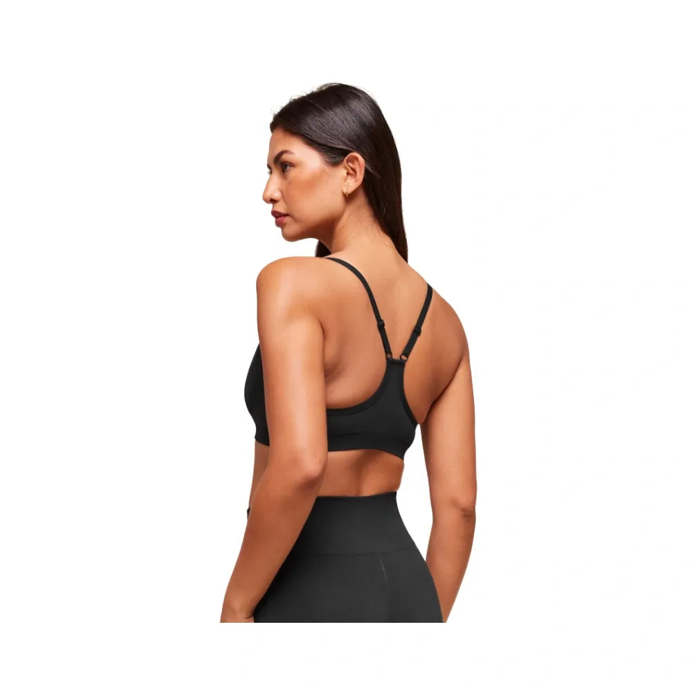 Gymshark Everyday Seamless Racerback Sports Bra - Light Support Black