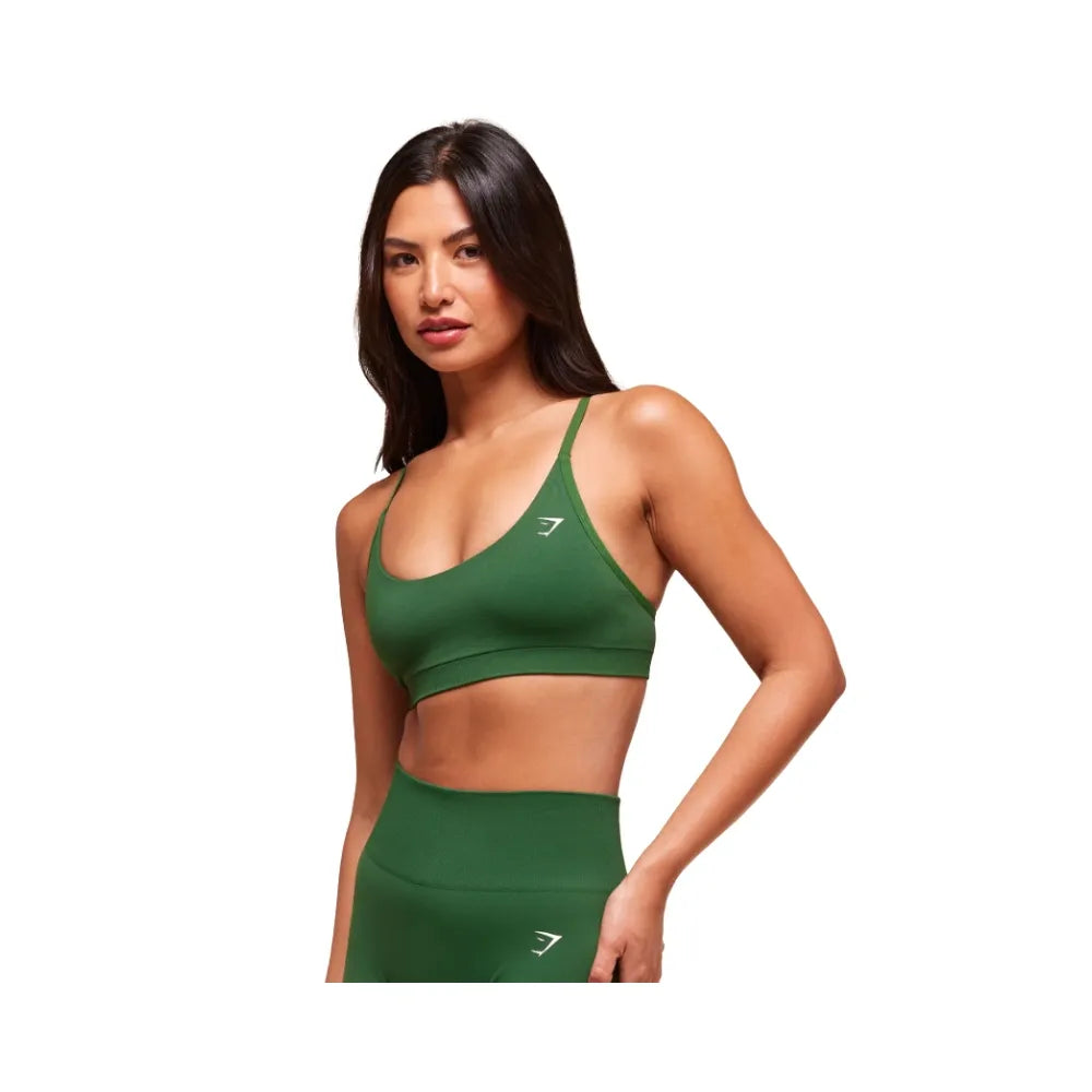 Gymshark Everyday Seamless Racerback Sports Bra - Light Support Athletic Green