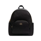 Coach Court Backpack Pebbled Leather Black