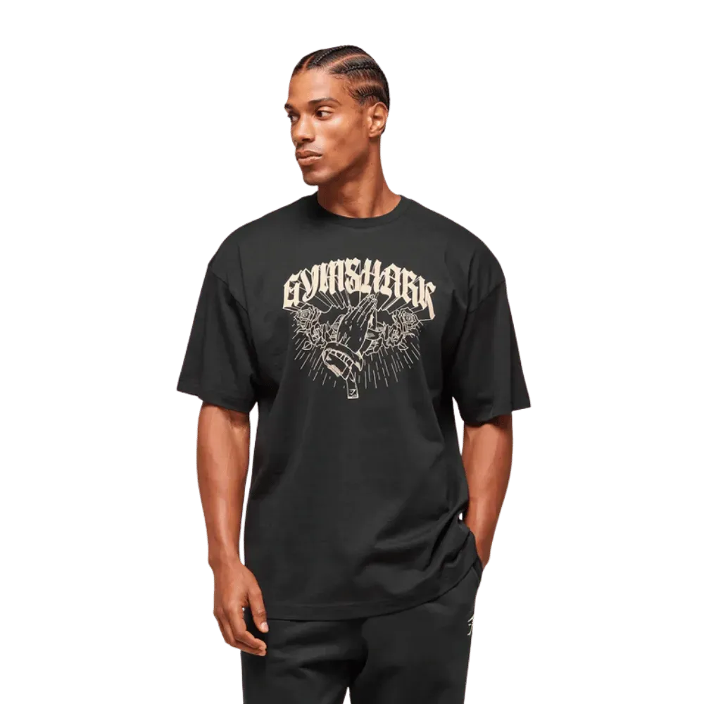 Gymshark Hispanic Heritage T-Shirt Oversized Fit Black