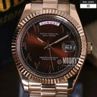 Seiko Mod Day-Date Rose Gold Chocolate Arabic
