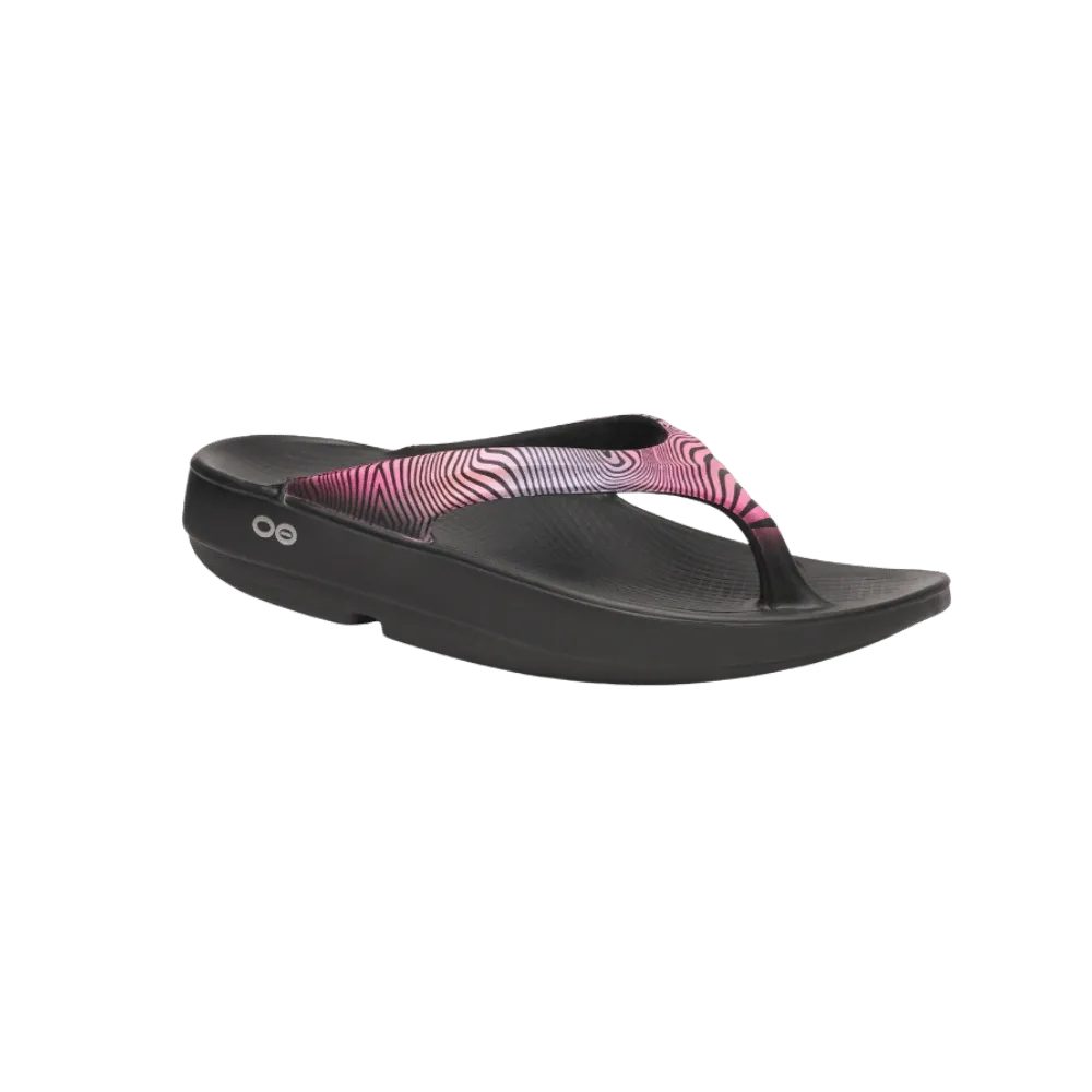 Oofos OOlala Limited Sandal - Disco Zebra
