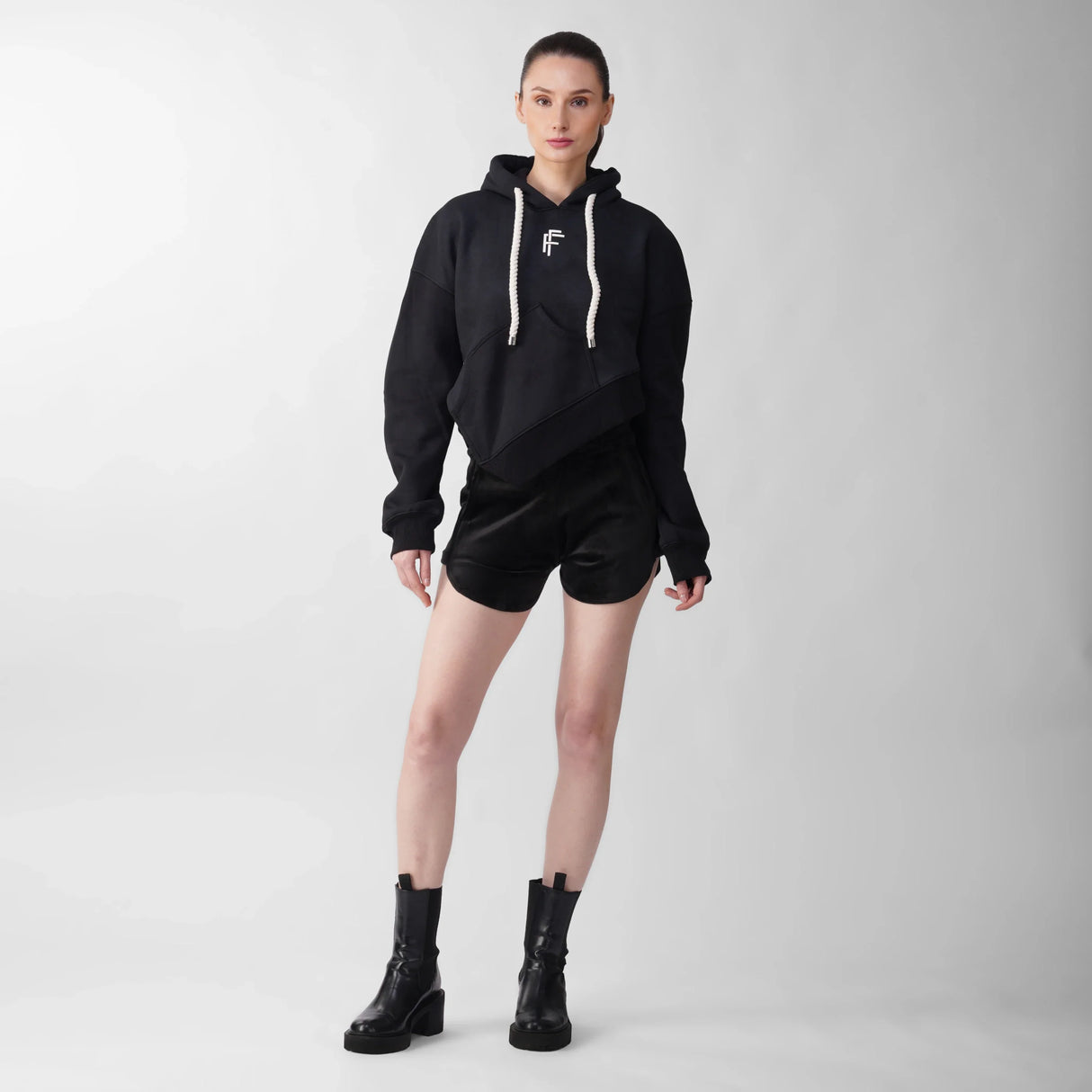 FL Cotton Fleece Asymmetric Hoodie