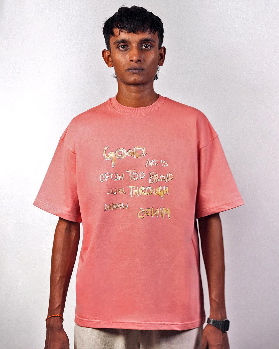 HOUSE OF BRAHMA// Eternity // Peach Oversized Unisex T-shirt - dawntown