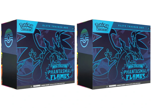 2025 Pokémon Mega Evolution Phantasmal Flames Elite Trainer Box 2x Lot