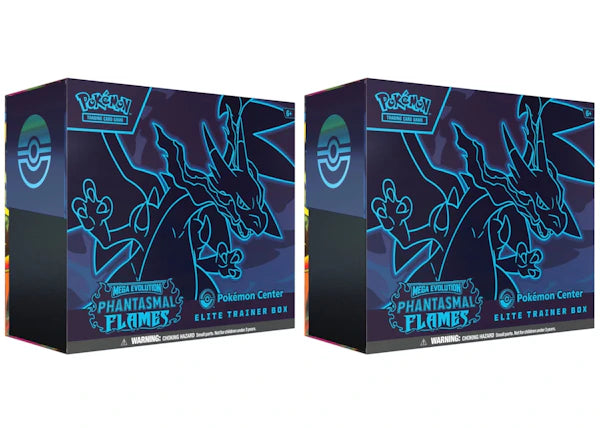 2025 Pokémon Mega Evolution Phantasmal Flames Pokemon Center Elite Trainer Box 2x Lot