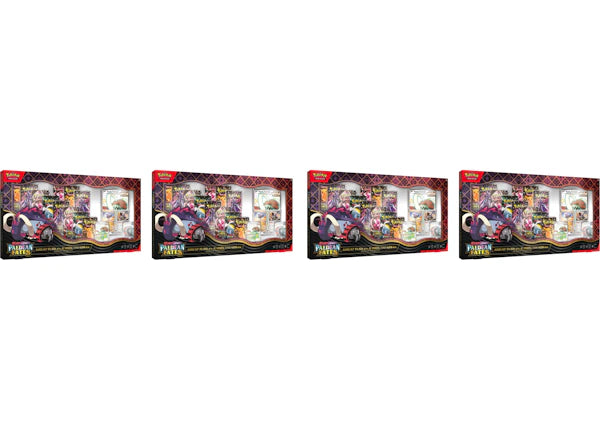 2025 Pokémon Scarlet & Violet Paldean Fates Great Tusk ex & Iron Treads ex Premium Collection Box 4x Lot