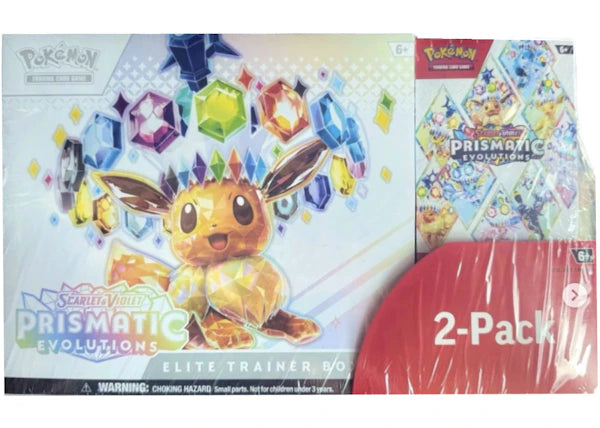 2025 Pokémon Scarlet & Violet Pristmatic Evolutions Elite Trainer Box + Booster Costco Bundle