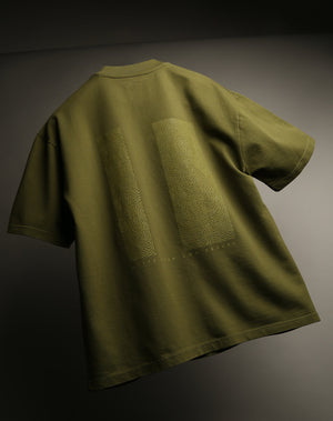 Olive Raasta Indie T-shirt with HD prints in soft French terry fabric