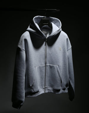 The Everyday Light Grey Hooded Zipper