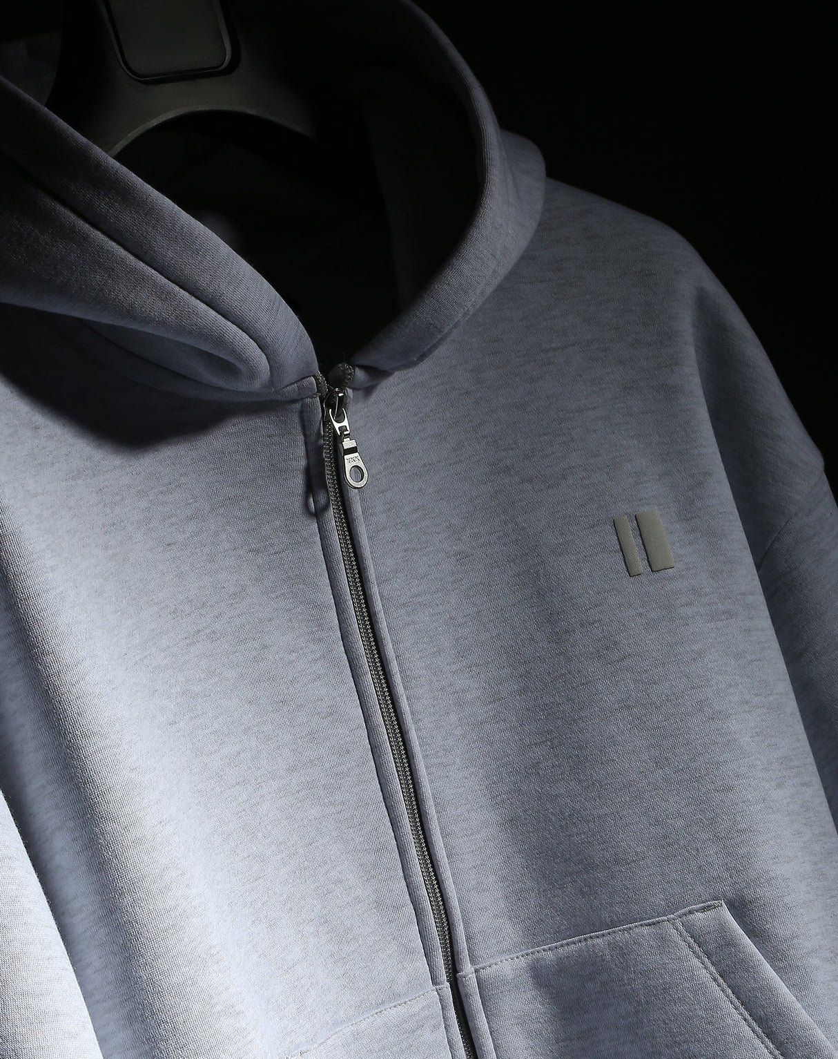 The Everyday Light Grey Hooded Zipper