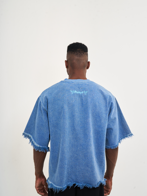 The Blue Washed Denim Twill Tee