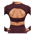 Gymshark Adapt Animal Long Sleeve Crop Top Cherry Purple/Reset Pink