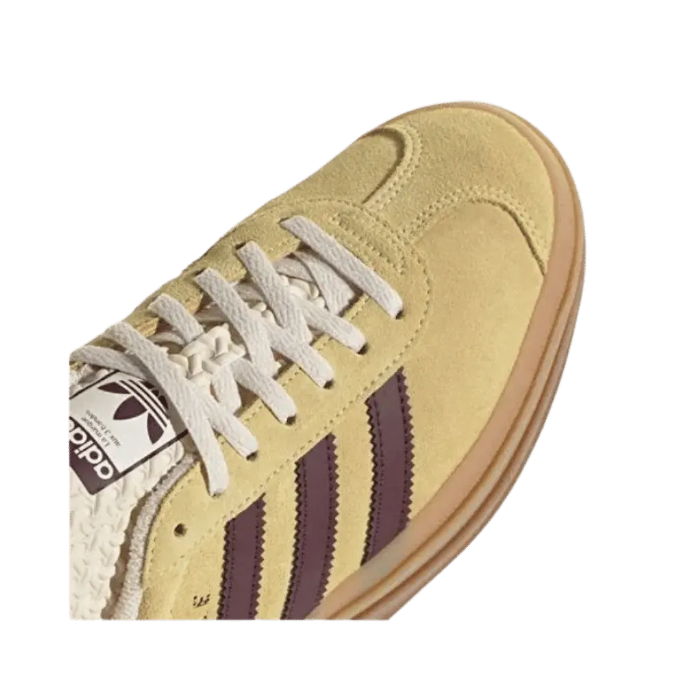 Adidas Gazelle Bold 'Almost Yellow Maroon'
