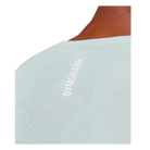 Gymshark Geo Seamless Long Sleeve T-Shirt Smoke Blue
