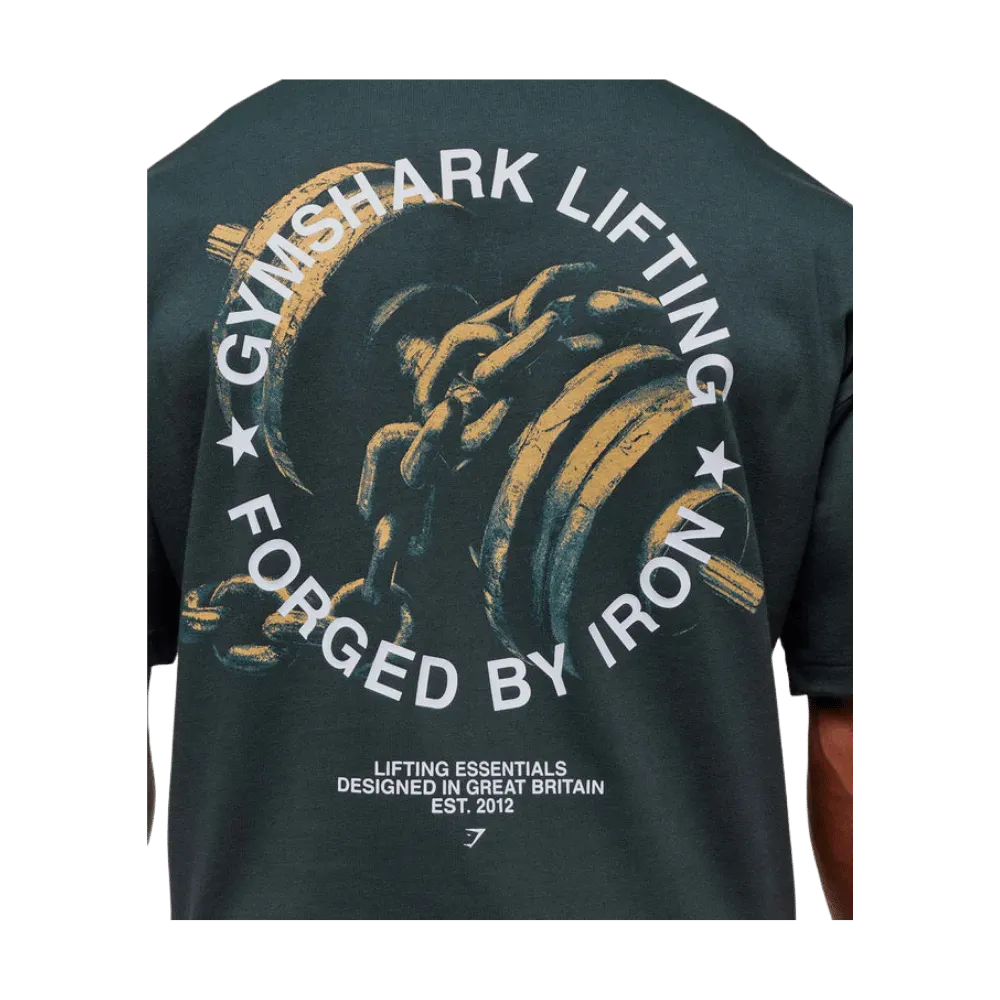 Gymshark Forged By Iron T-Shirt Extreme Oversized Fit Darkest Teal