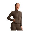 Nike X Skims Matte Women's Mock-Neck Full-Zip Jacket Dark Sepia