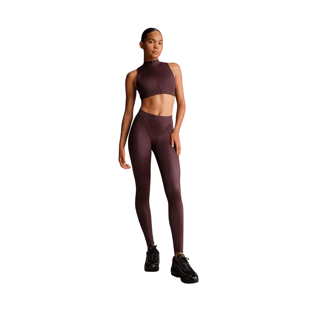 Nike x Skims Shine Women's High-Waisted V-Panel 26" Leggings CURRANT