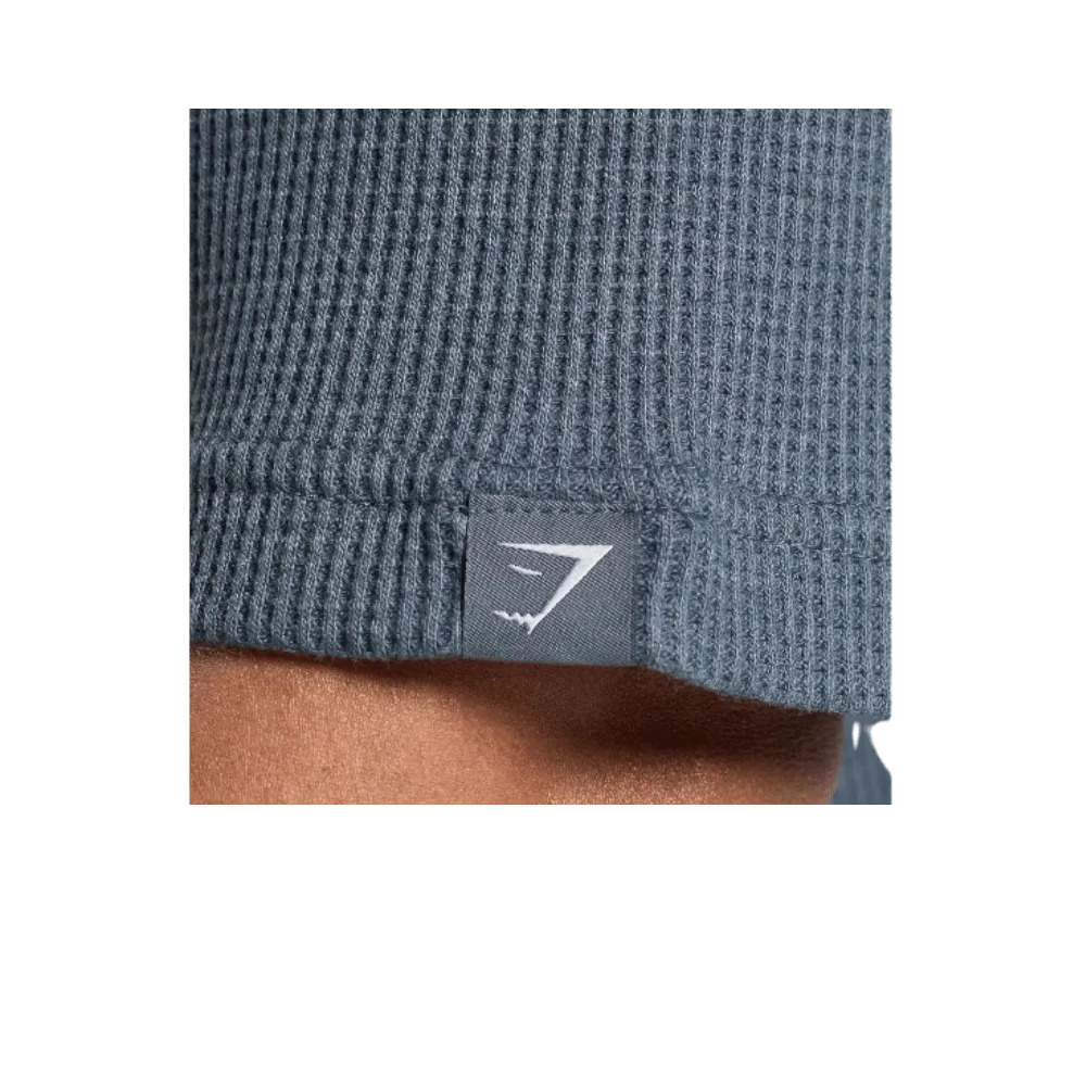 Gymshark Waffle Oversized T-Shirt Titanium Blue