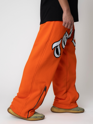 Orange Chainsaw Joggers