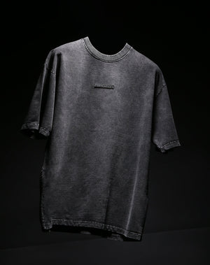 Black Washed T-Shirt – Comfortable 100% Cotton Terry