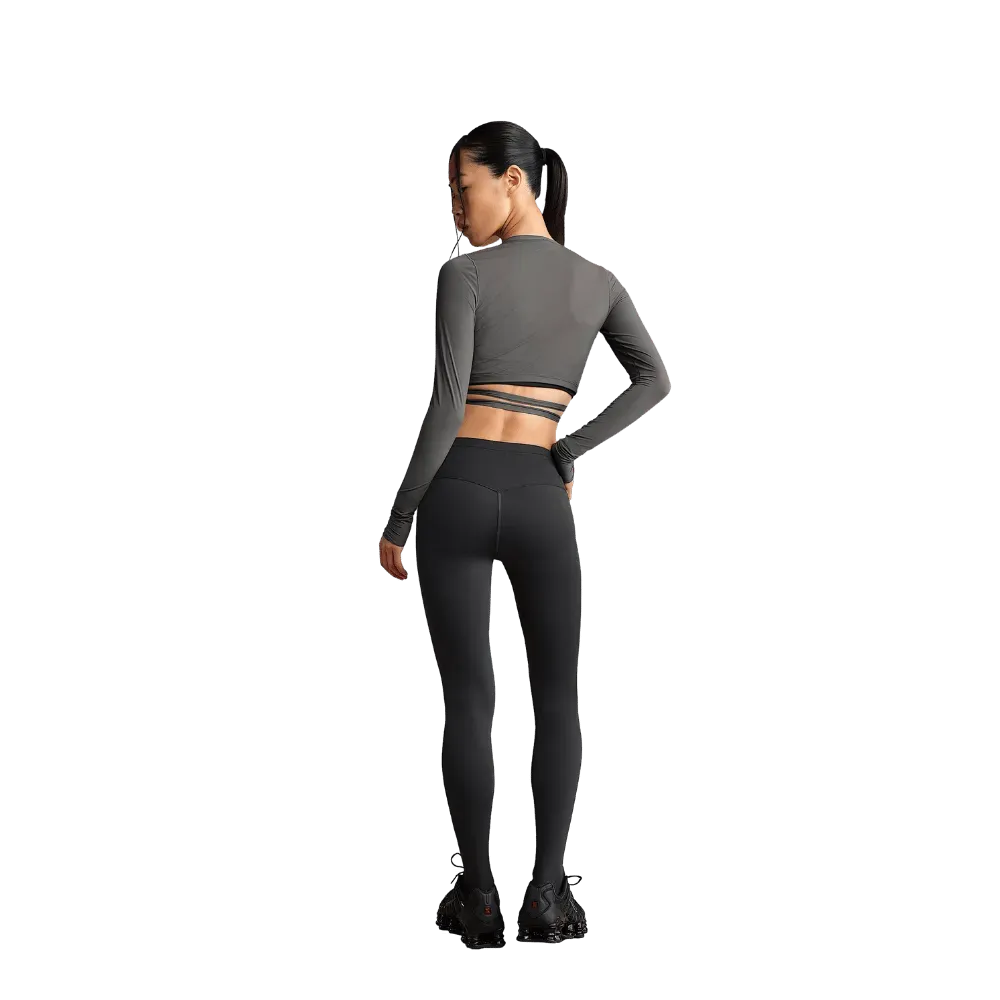 Nike X Skims Women's High-Waisted Footsie Grip Leggings Obsidian