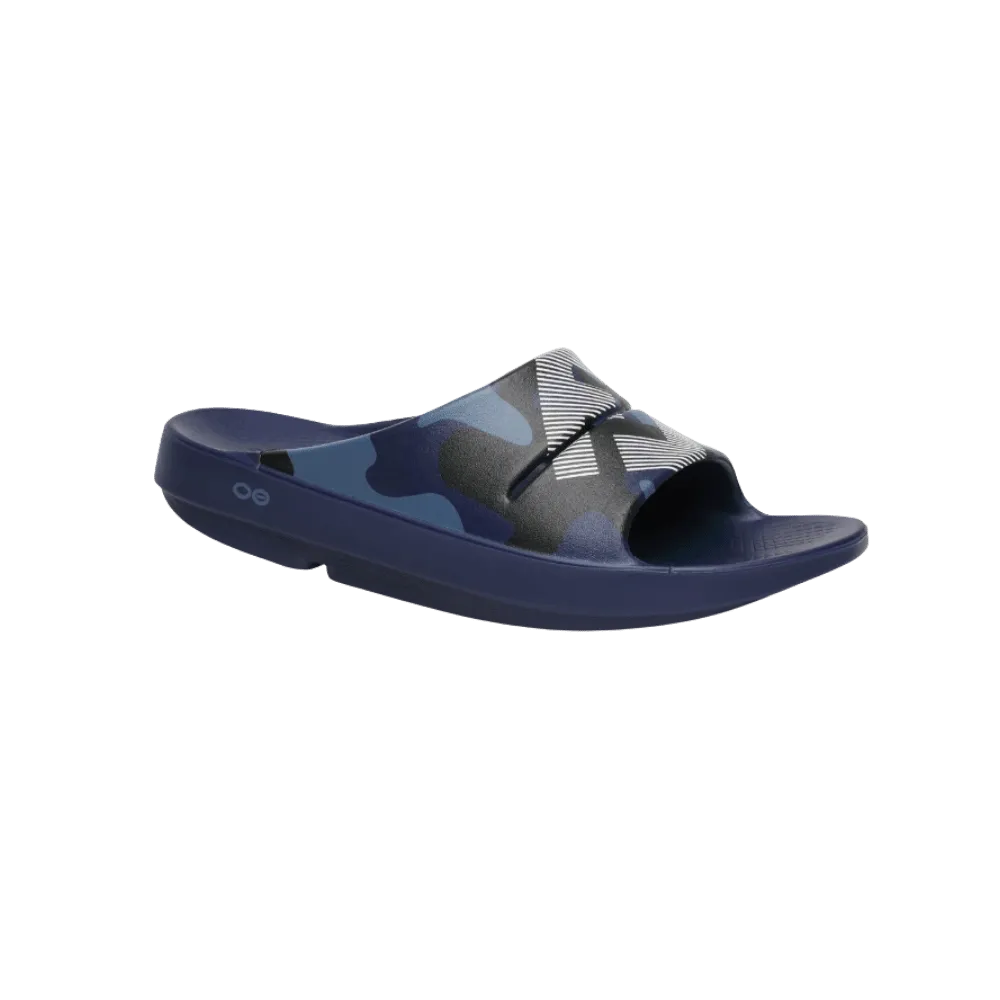 Oofos FJ X OOFOS Men's OOahh Sport Slide Sandal - Navy Camo