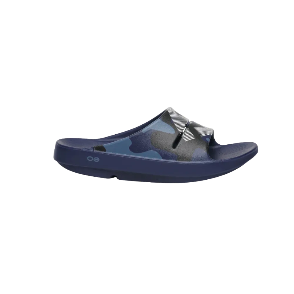 Oofos FJ X OOFOS Men's OOahh Sport Slide Sandal - Navy Camo
