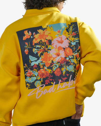 Bad Habits - Yellow Printed Oversized Zipper