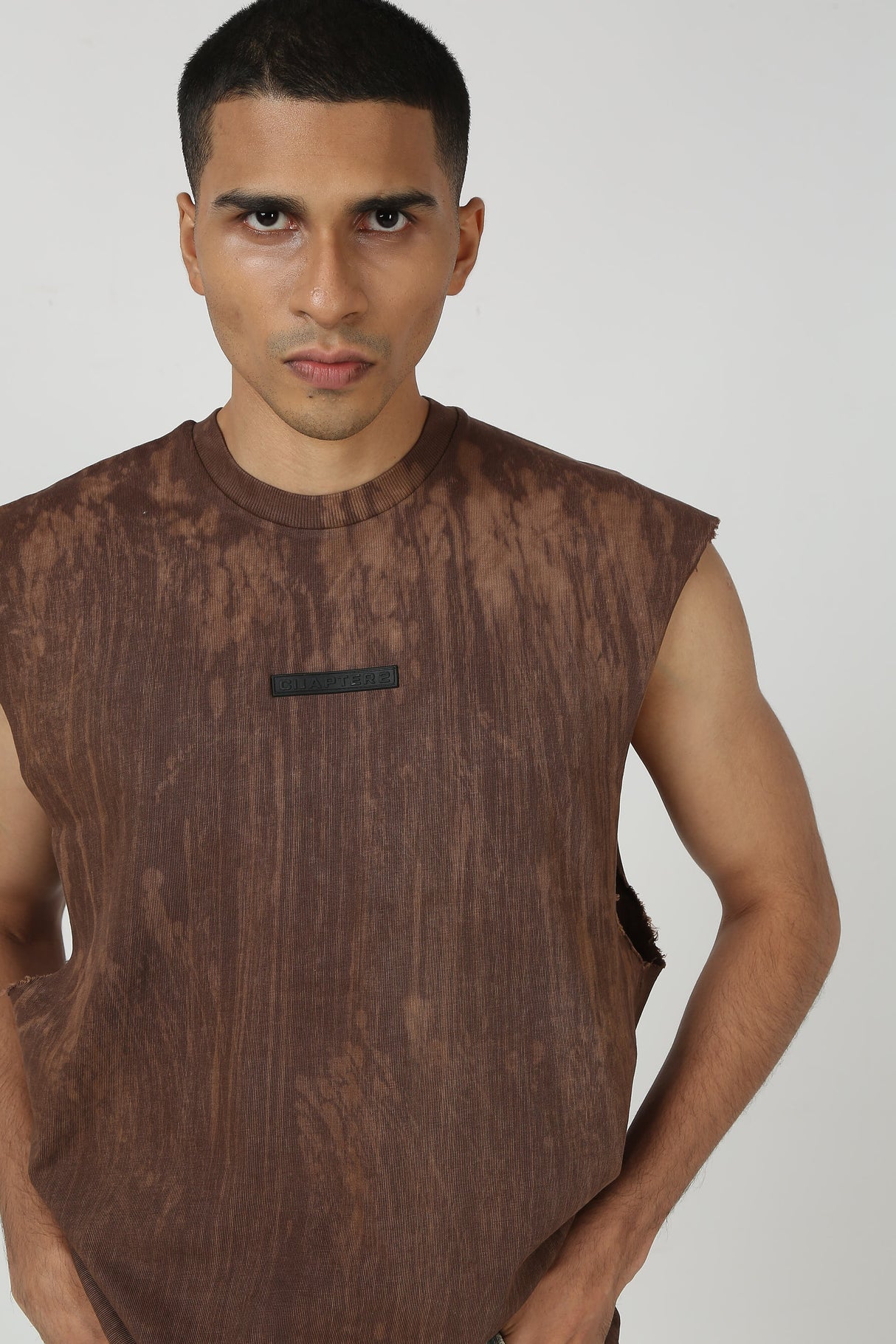 MINERAL WASH BROWN VEST