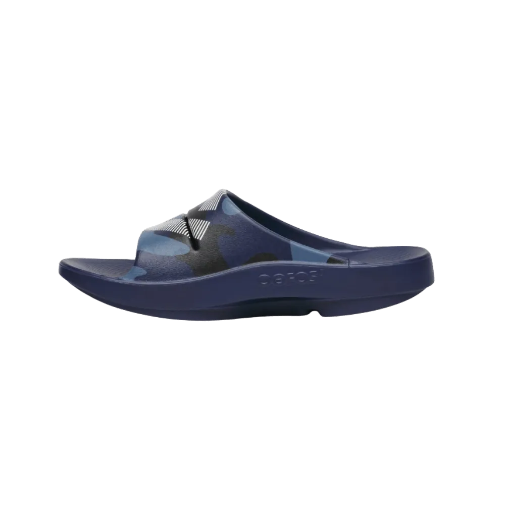 Oofos FJ X OOFOS Men's OOahh Sport Slide Sandal - Navy Camo