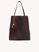 CHLOE Large Chloé Spin tote bag in grained leather Perfect Plum