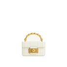 JW PEI Kaia Bamboo Metal Handle Handbag - White
