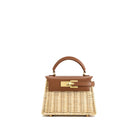 JW PEI Elise Natural Rattan Weaving  Handbag - Brown Rattan