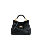 JW PEI Lucia Classic Top Handle Woven Bag - Black