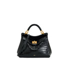 JW PEI Lucia Classic Top Handbag - Black Croc