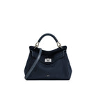 JW PEI Lucia Classic Faux Suede Top Handle Bag - Navy Blue