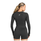 Gymshark Vital Long Sleeve Cut Out Top Black Marl