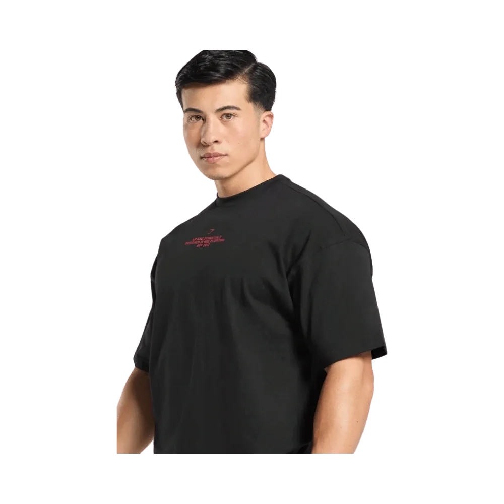 Gymshark Lifting Club Graphic T-Shirt Black
