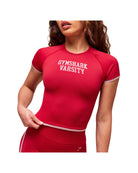 Gymshark Lift Varsity Seamless Midi T-Shirt Carmine Red