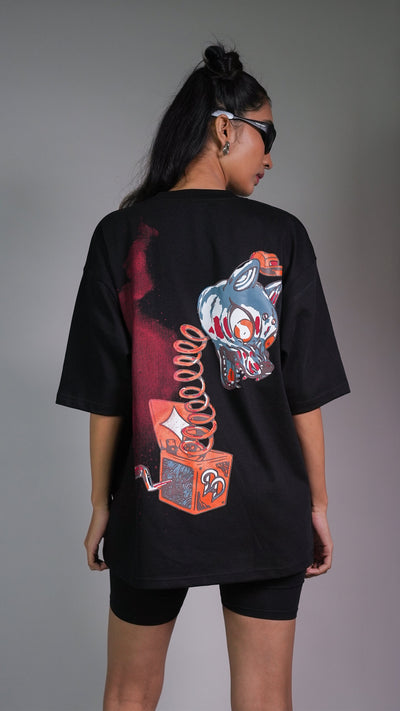 DARK SECRET BLACK WOMEN’S OVERSIZED T-SHIRT