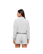 Gymshark Waffle Midi Zip Up Jacket Light Grey