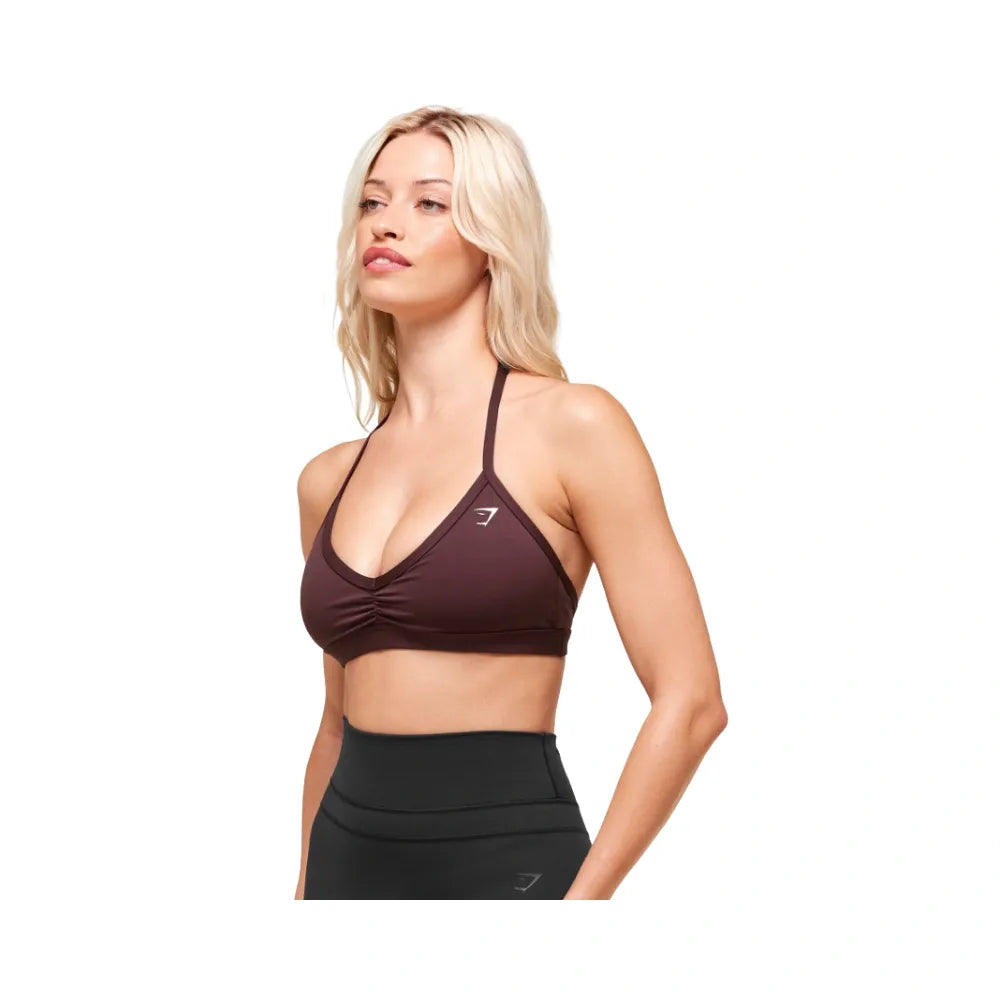 Gymshark Minimal Halterneck Sports Bra - Light Support Cherry Purple