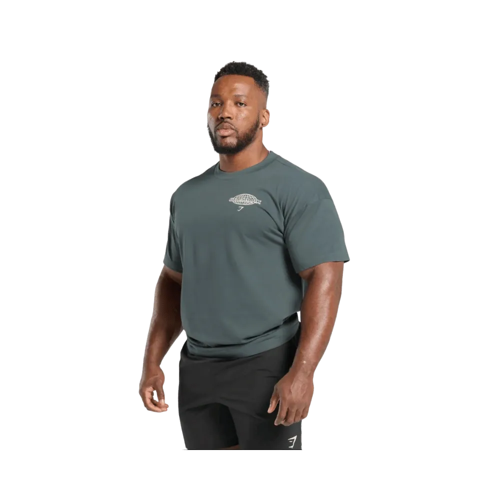 Gymshark Worldwide T-Shirt Oversized Fit Strong Grey