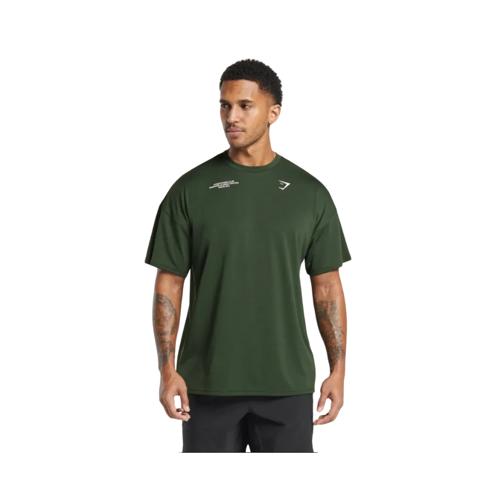 Gymshark Conditioning Club Oversized T-Shirt Trail Green
